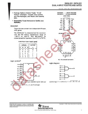 SN74LS21DG4 datasheet  